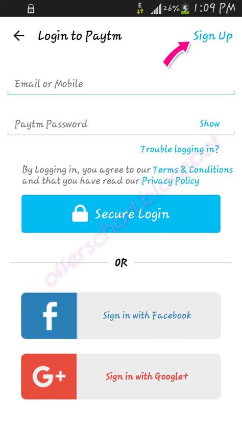 paytm sign up.